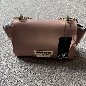 ZAC Zac Posen Blush Leather Shoulder Bag